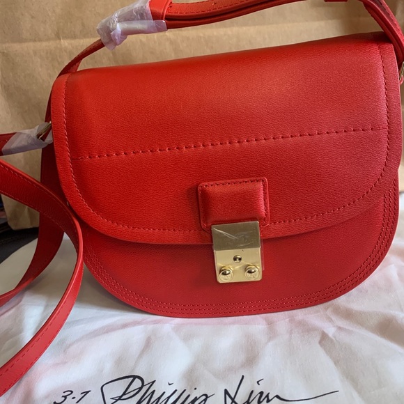 Red 3.1 Phillip Lim Pashli Saddle Leather Shoulder Bag